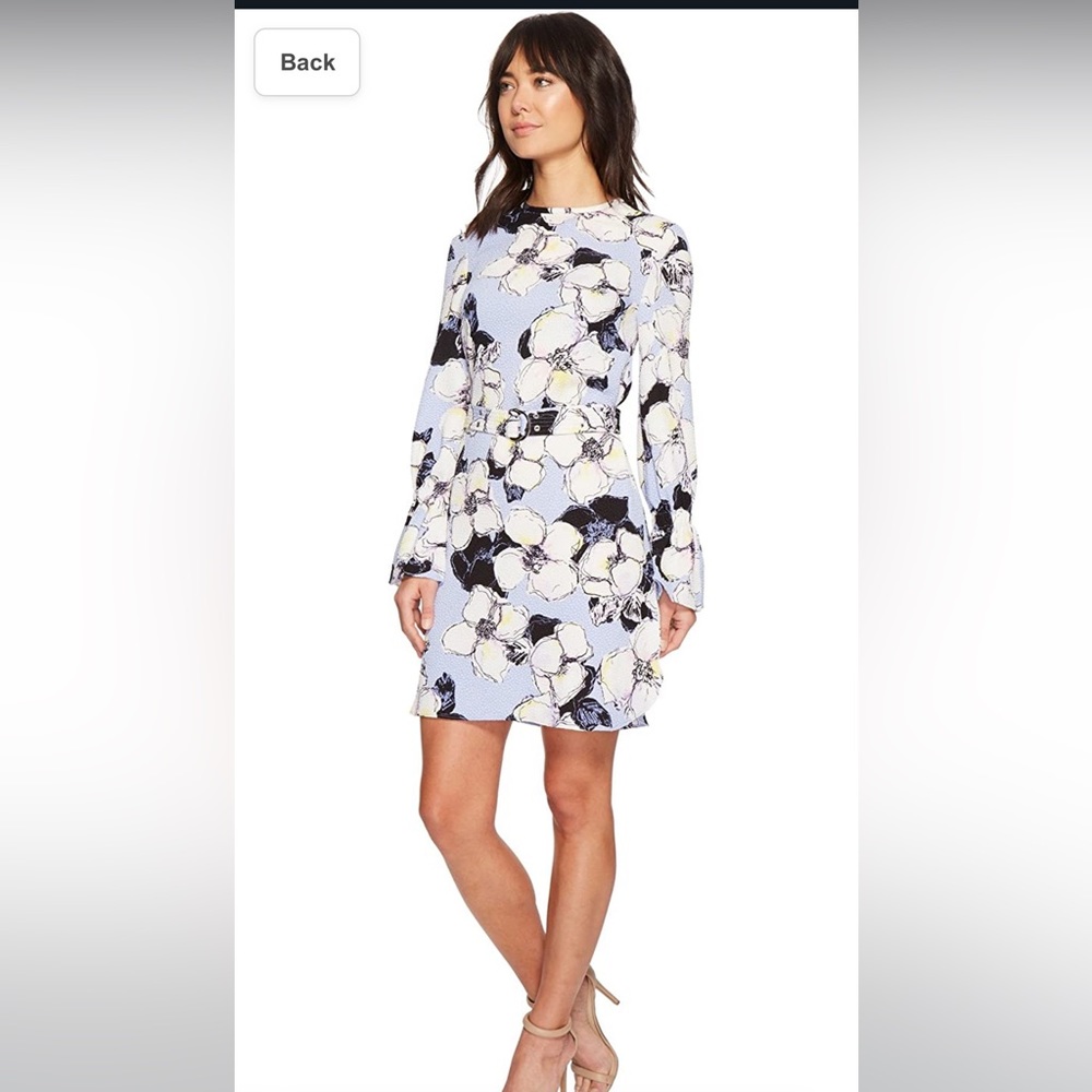 Ellen Tracy Women’s Cloque Belted Shift Dress